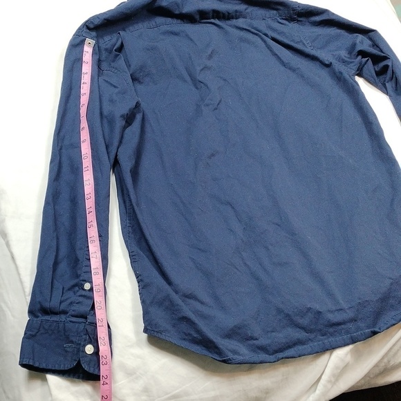 U.S.Polo Assn men's navy blue long sleeved button down shirt size medium - Picture 9 of 10